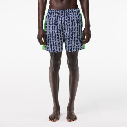 SHORT DE BAIN MI-LONG IMPRIMÉ MONOGRAMME