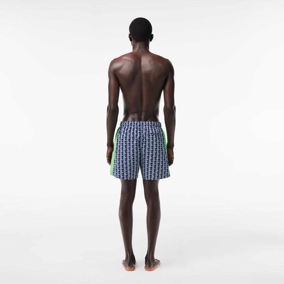 SHORT DE BAIN MI-LONG IMPRIMÉ MONOGRAMME