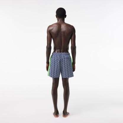 SHORT DE BAIN MI-LONG IMPRIMÉ MONOGRAMME