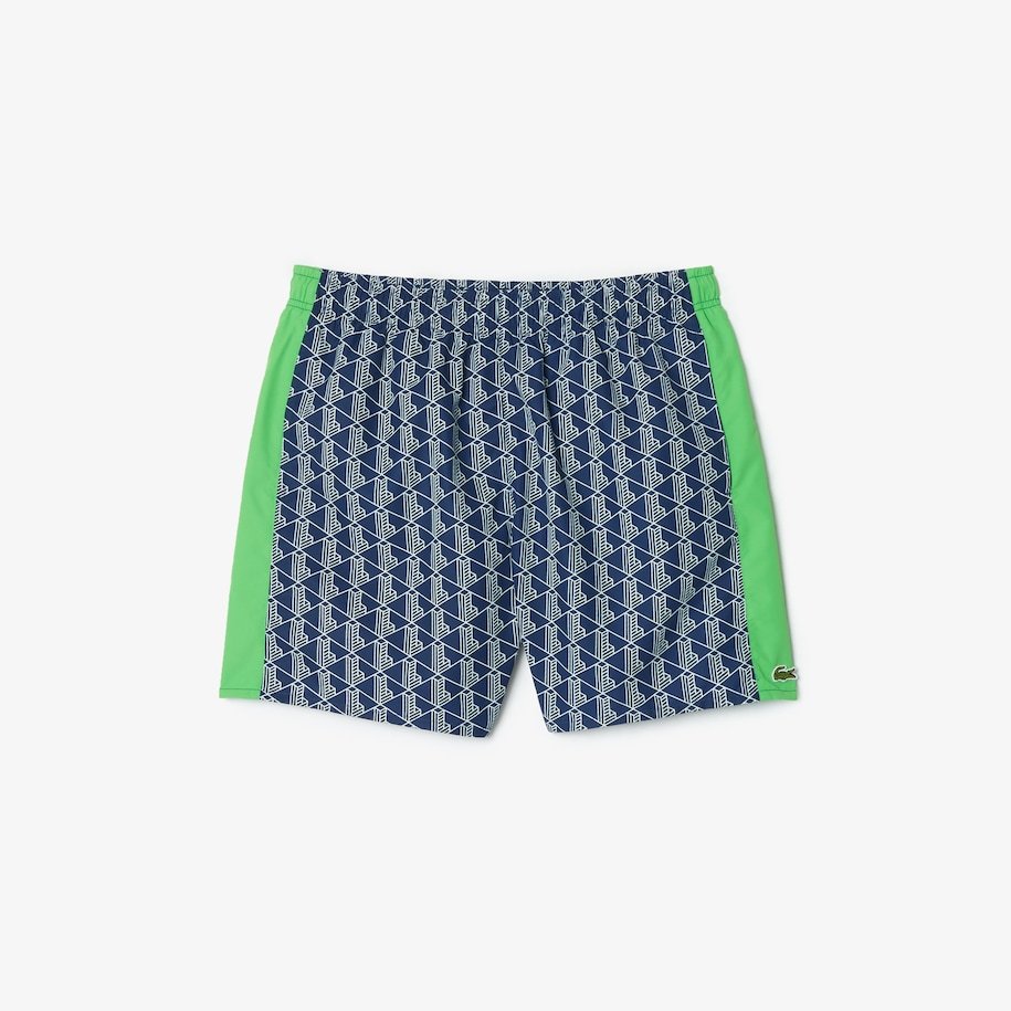SHORT DE BAIN MI-LONG IMPRIMÉ MONOGRAMME