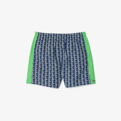 SHORT DE BAIN MI-LONG IMPRIMÉ MONOGRAMME