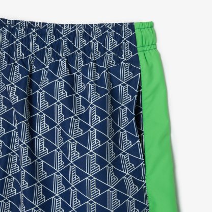 SHORT DE BAIN MI-LONG IMPRIMÉ MONOGRAMME