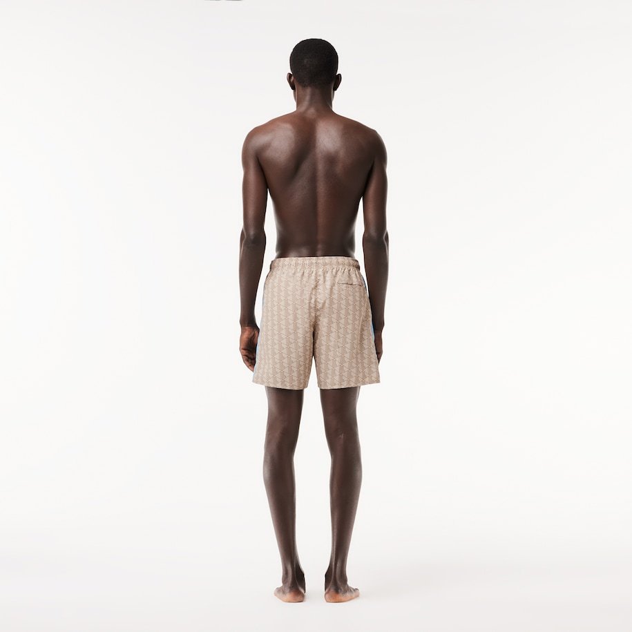 SHORT DE BAIN MI-LONG IMPRIMÉ MONOGRAMME