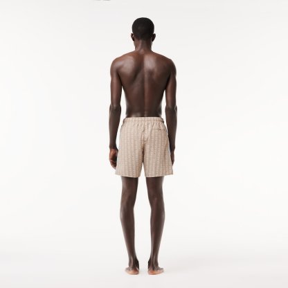 SHORT DE BAIN MI-LONG IMPRIMÉ MONOGRAMME