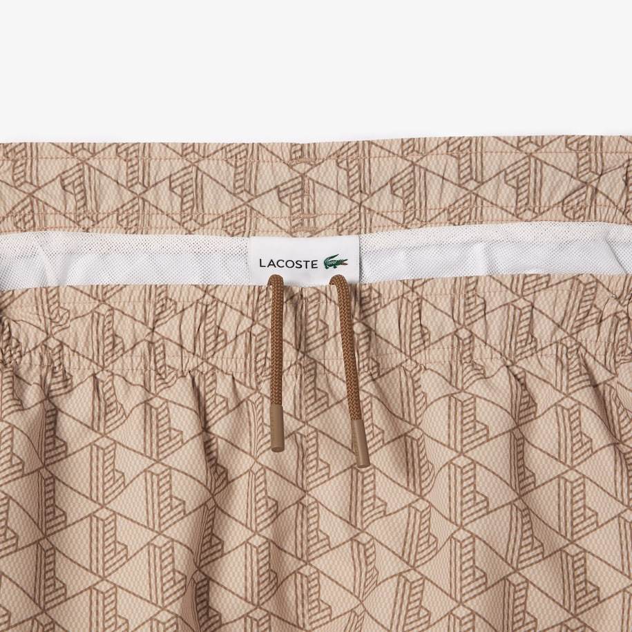 SHORT DE BAIN MI-LONG IMPRIMÉ MONOGRAMME