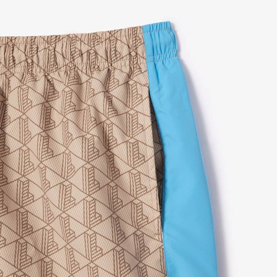 SHORT DE BAIN MI-LONG IMPRIMÉ MONOGRAMME