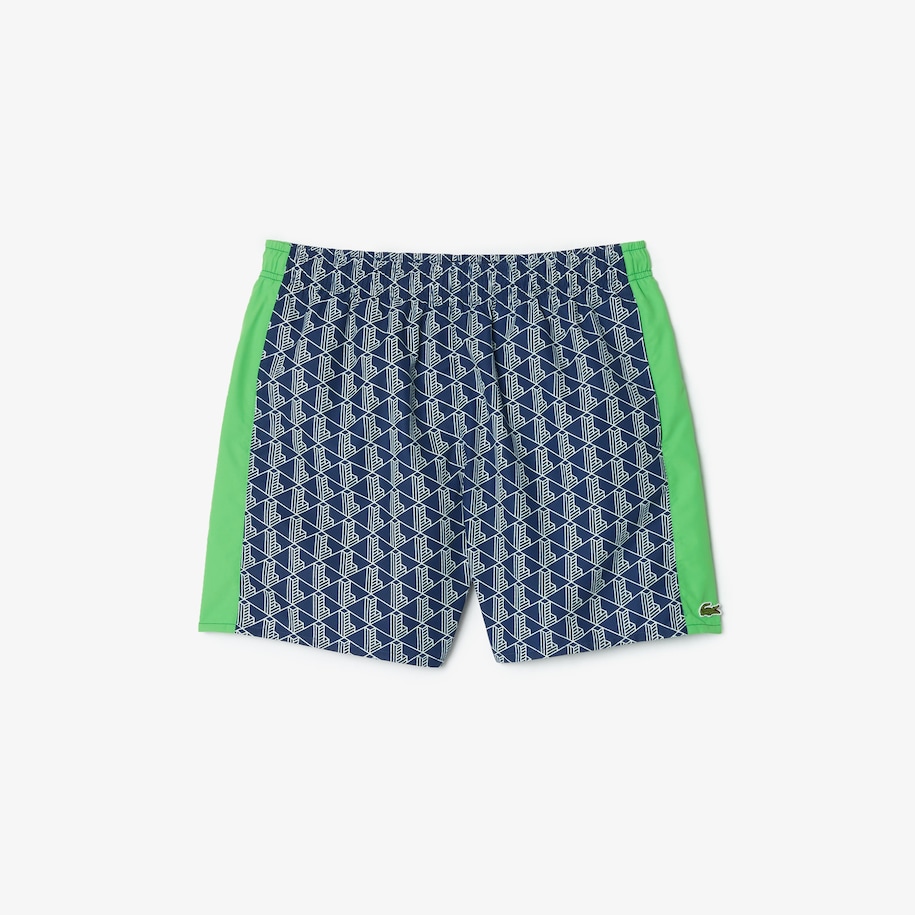 SHORT DE BAIN MI-LONG IMPRIMÉ MONOGRAMME