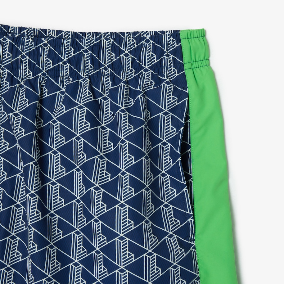 SHORT DE BAIN MI-LONG IMPRIMÉ MONOGRAMME