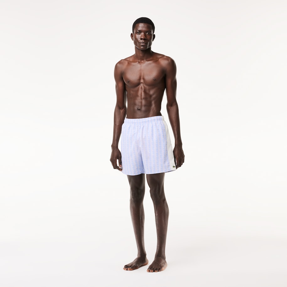 SHORT DE BAIN MI-LONG IMPRIMÉ MONOGRAMME