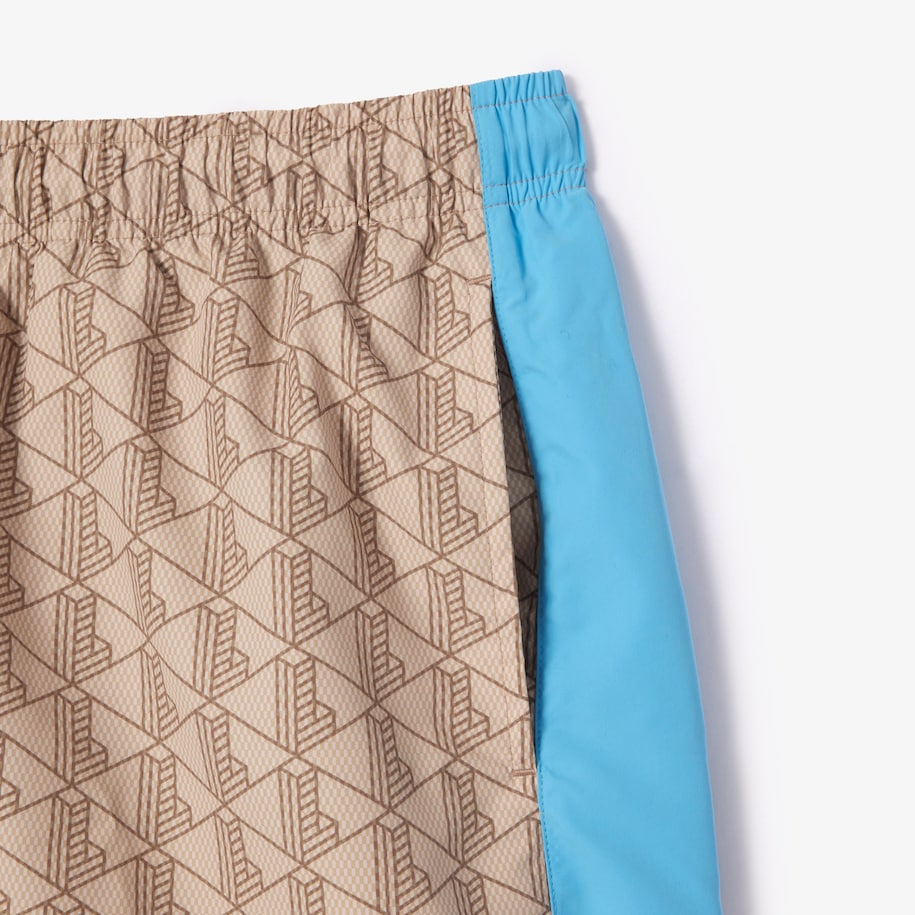 SHORT DE BAIN MI-LONG IMPRIMÉ MONOGRAMME