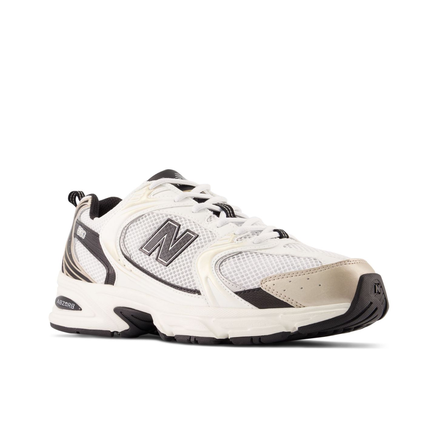 New Balanthece 530 - White with Light Gold Metallic and Black