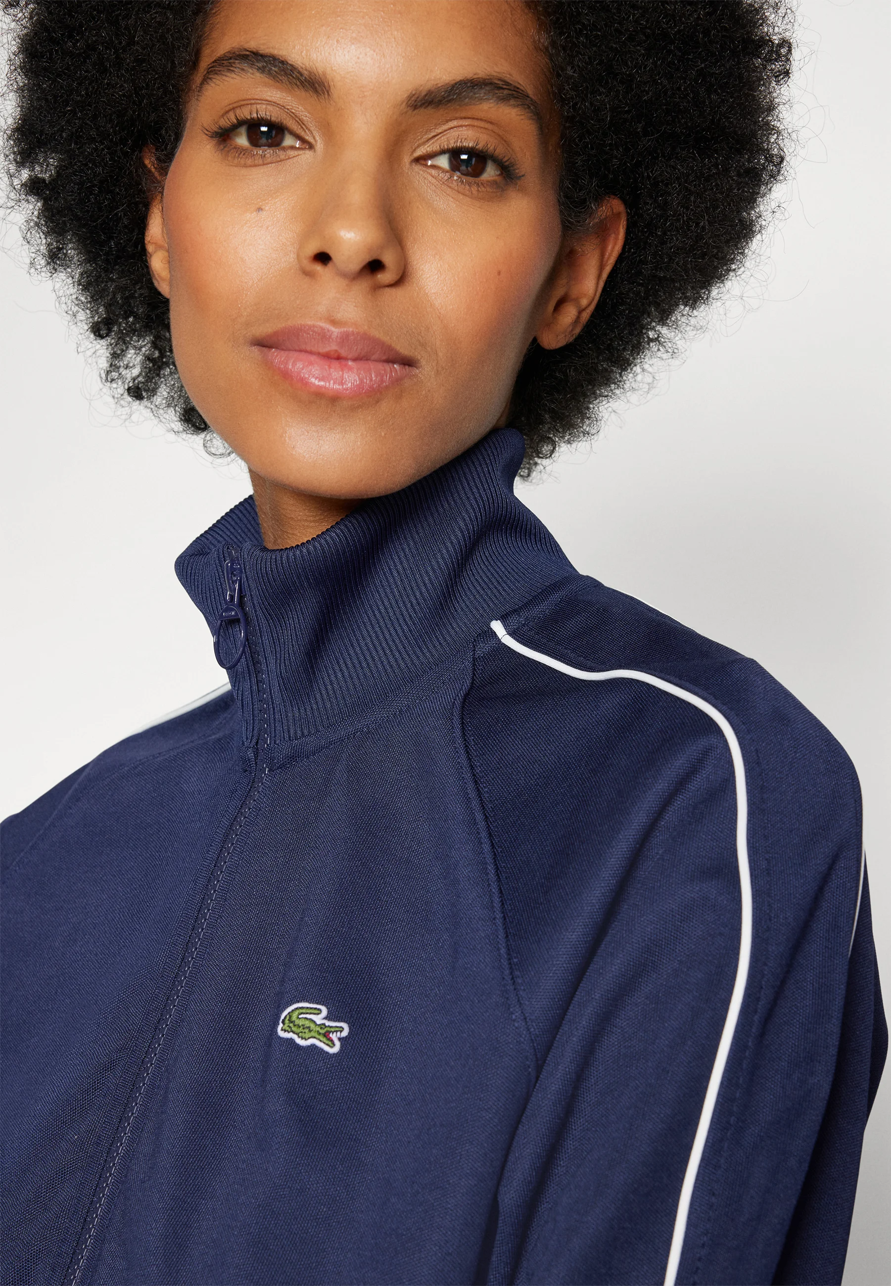 Sweat zippé - navy blue/flour