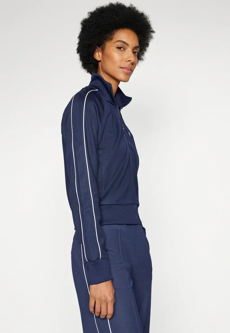 Sweat zippé - navy blue/flour