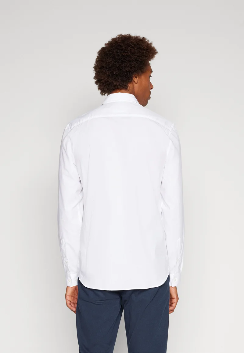 SLIM FIT STRETCH POPLIN SHIRT - Chemise - white