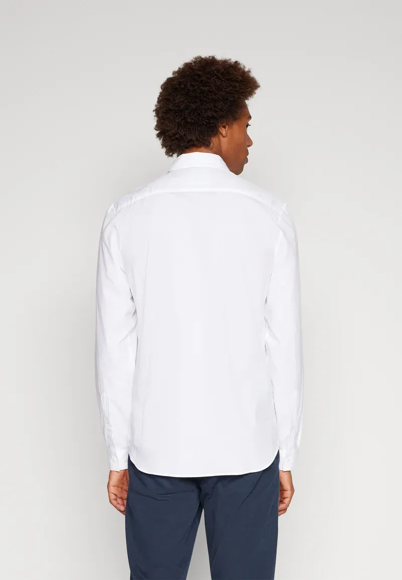 SLIM FIT STRETCH POPLIN SHIRT - Chemise - white