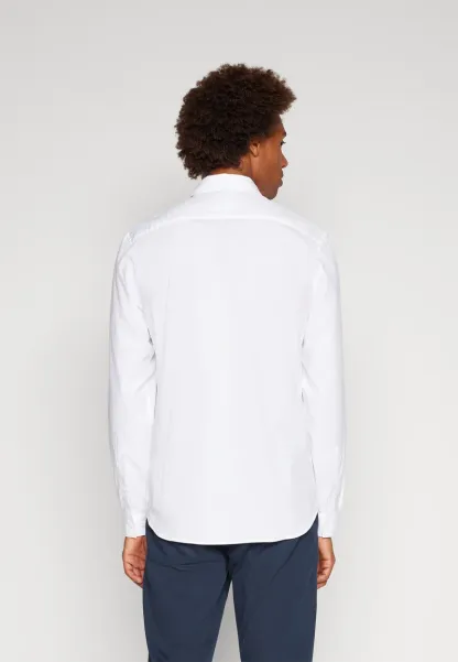 SLIM FIT STRETCH POPLIN SHIRT - Chemise - white