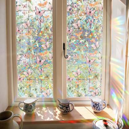 💐Colorful Floral Bouquet Window Sticker🖼️(Cut to size freely)