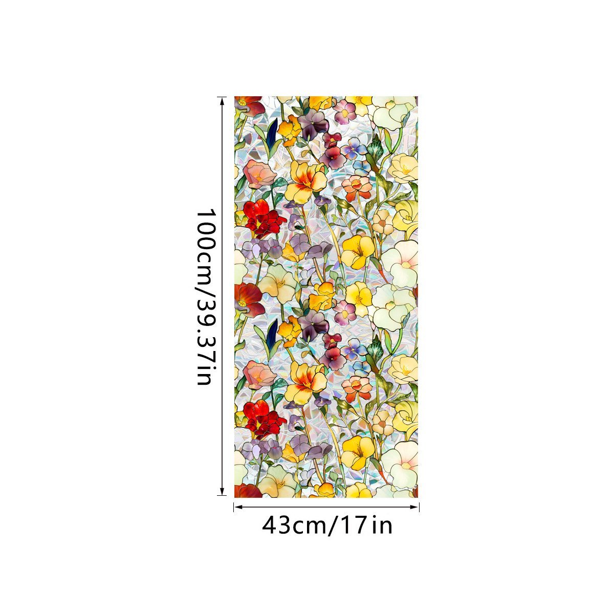 💐Colorful Floral Bouquet Window Sticker🖼️(Cut to size freely)