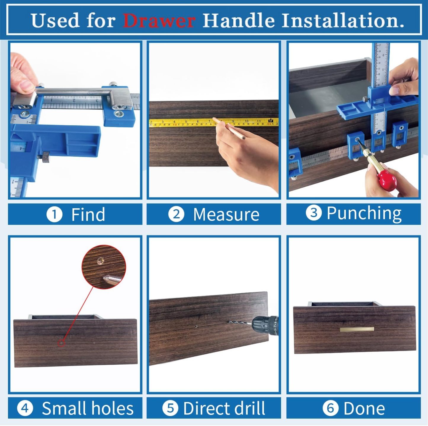 💥LAST DAY SALE 49% OFF - Woodworking Punch Locator Drill Guide
