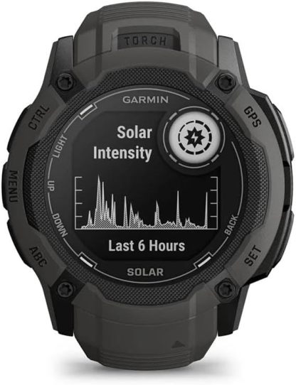 Garmin Instinct 2X Solar, Reloj Inteligente con GPS Resistente al Agua, Carga Solar, Funciones Deportivas, Pulsioximetría, Puntuación de Sueño y Notificaciones del Smartphone, Negro-Habitatena
