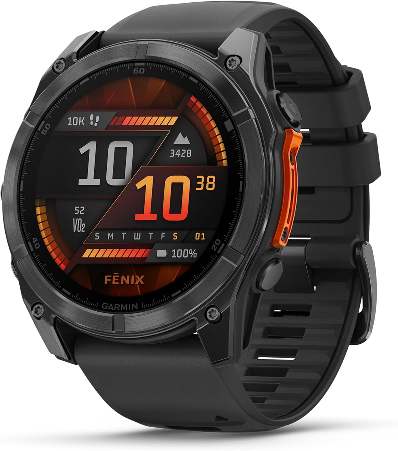 Garmin fenix 8-51mm - Reloj de Alto Rendimiento GPS Multideporte con Pantalla táctil AMOLED, Linterna LED, Altavoz y micrófono Integrados, Mapas y hasta 29 días de autonomía, Negro-Habitatena