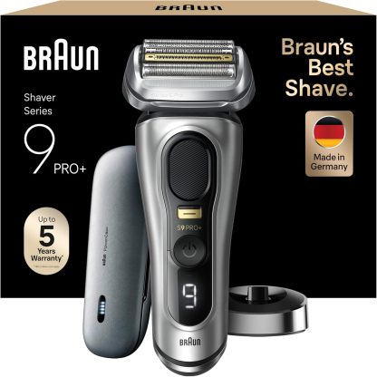 Braun Series 9 Pro Afeitadora Eléctrica Hombre, Máquina de Afeitar Barba, PowerCase, En Seco Y En Mojado, 9527s, Plata-Habitatena