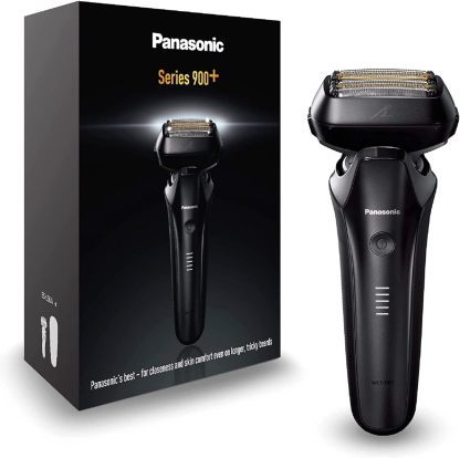 Panasonic ES-LS6A-K803 Afeitadora eléctrica Con 6 Cuchillas Para Uso En Seco y Húmedo Para Hombres, Inalámbrica, Sensor Receptivo Barba, Cuchillas De Acero Japonés, Cabezal MultiFlex 22D Negro Mate-Habitatena
