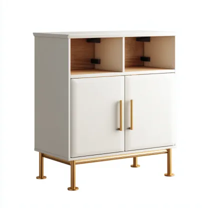 Scarpiera-legno-MDF-70x32x88 cm-bianco-oro-moderno-Nestleia