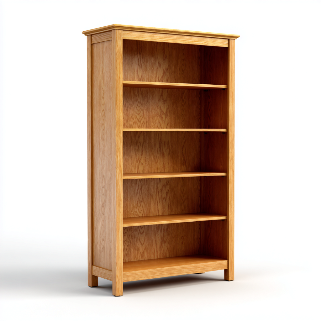 Libreria-legno-78x32x175 cm-rovere-design classico-Nestleia