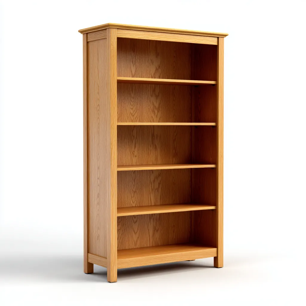 Libreria-legno-78x32x175 cm-rovere-design classico-Nestleia