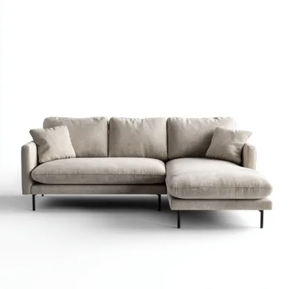 Divano angolare-tessuto-262x168x87 cm-beige-design moderno-Nestleia