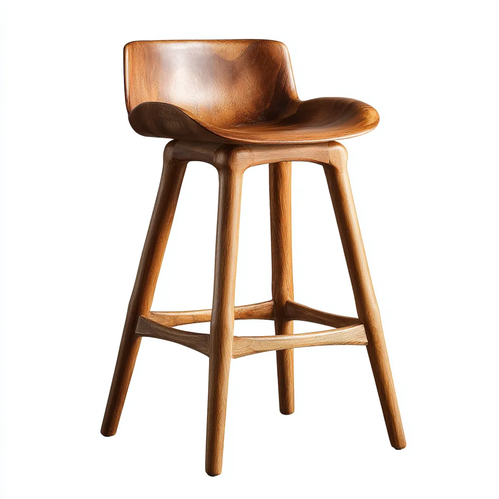 Sgabello da bar-legno-48x50x109 cm-marrone-design moderno-Nestleia