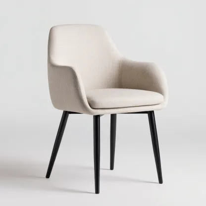 Sedia da pranzo-tessuto-metallo-53x55x84 cm-beige-design moderno-Nestleia