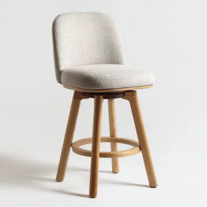 Sgabello da bar-tessuto-legno-46x48x94 cm-beige-design moderno-Nestleia