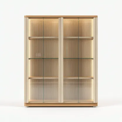 Vetrina-legno-vetro-118x44x172 cm-naturale-moderno-Nestleia