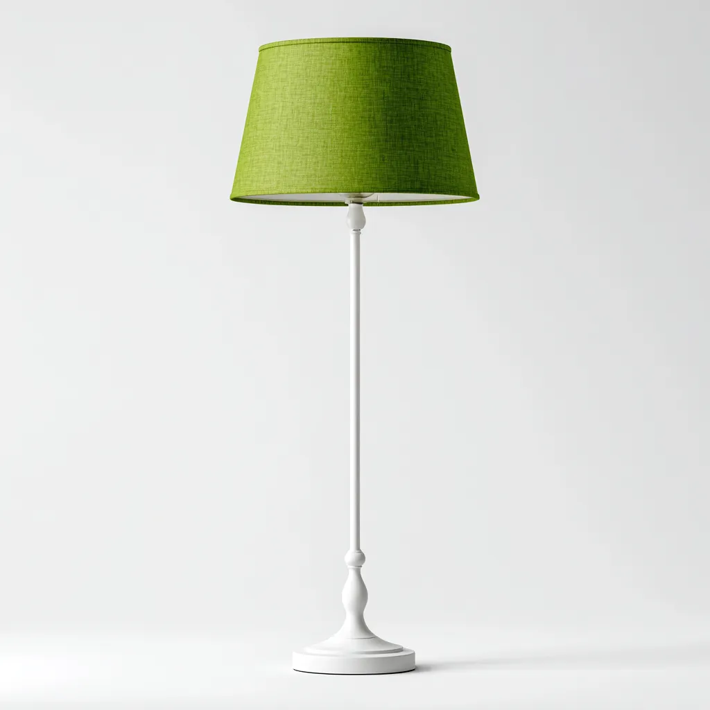 Lampada da terra - metallo-tessuto - 30x30x162 cm - bianco-verde - stile classico-Nestleia