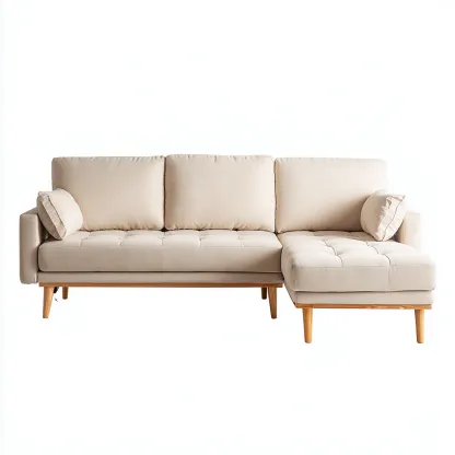 Divano angolare-tessuto-260x165x88 cm-beige-design moderno-Nestleia