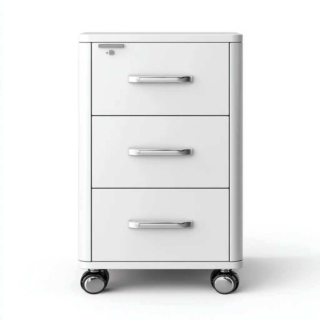 Armadio per ufficio-legno-metallo-45x40x60 cm-bianco-design moderno-Nestleia