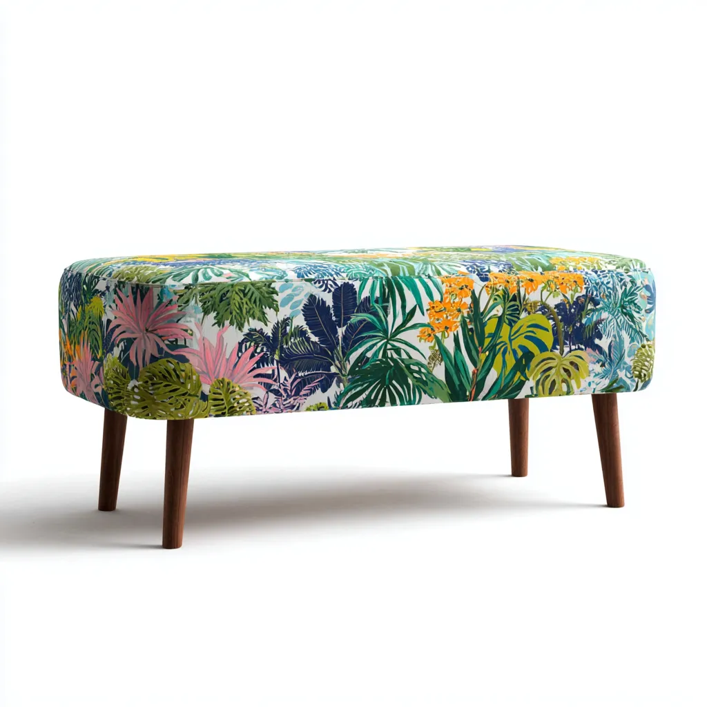 Panca da ingresso-legno-tessuto-110x40x47 cm-multicolore-moderno-Nestleia