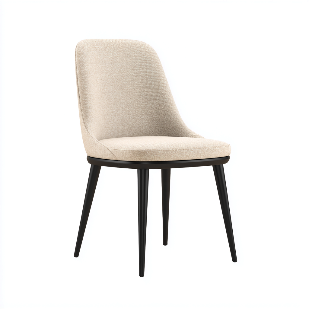 Sedia da pranzo-tessuto-metallo-49x52x86 cm-beige-design moderno-Nestleia