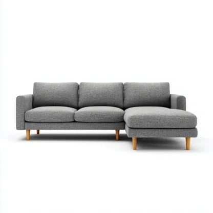 Divano angolare-tessuto-258x158x86 cm-grigio-design moderno-Nestleia