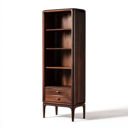 Libreria-legno massello-58x40x178 cm-marrone-design moderno-Nestleia
