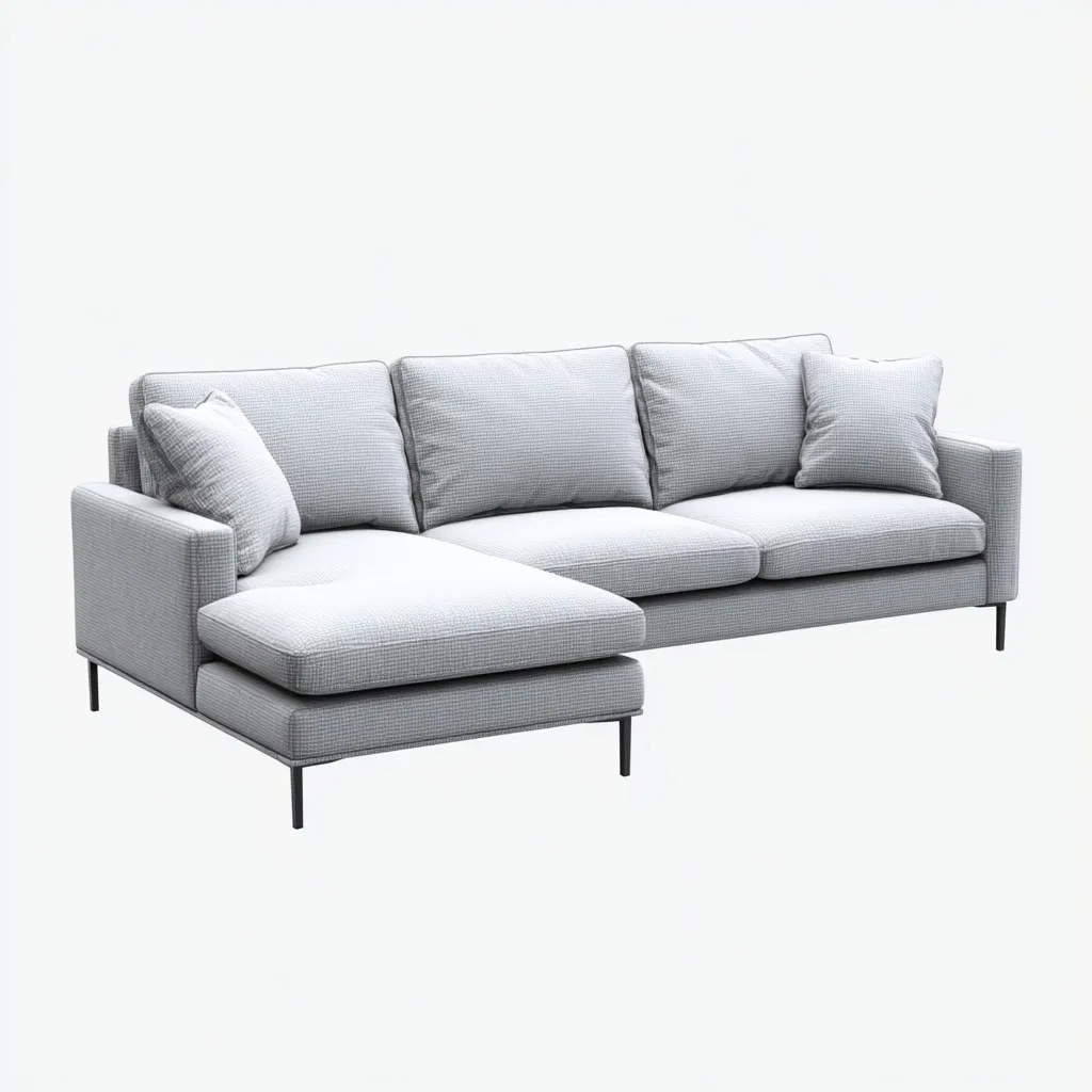 Divano angolare-tessuto-265x170x88 cm-bianco-design moderno-Nestleia