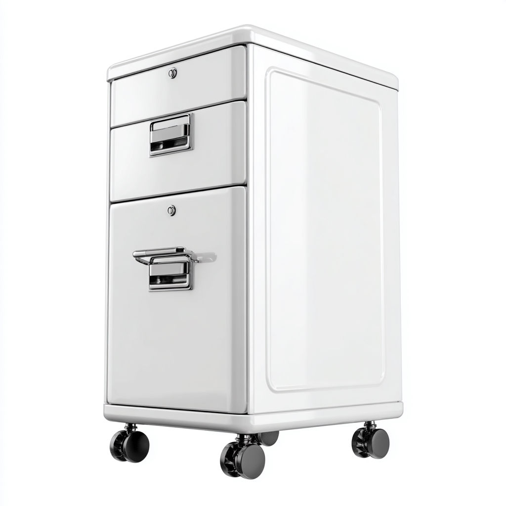 Armadio per ufficio-metallo-44x40x62 cm-bianco-design moderno-Nestleia