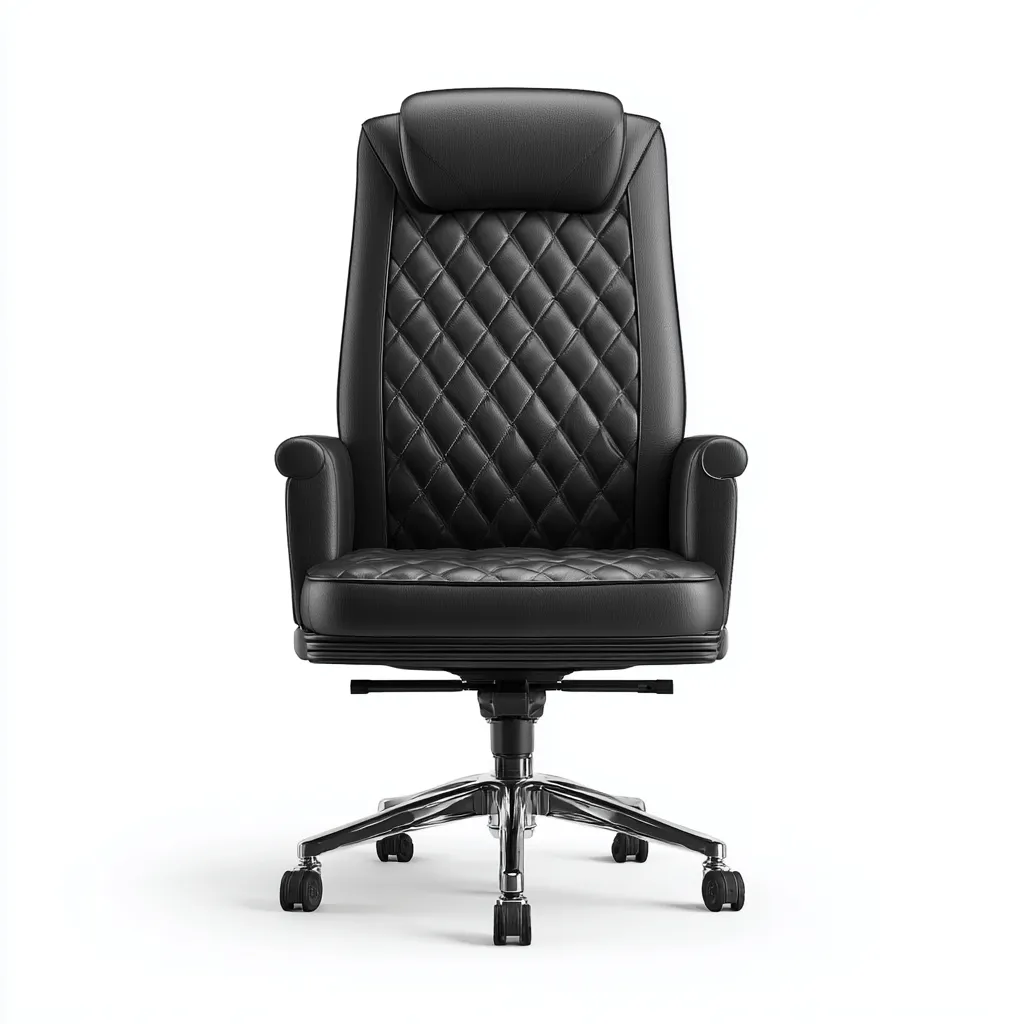 Sedia da ufficio - pelle sintetica - 68x62x118 cm - nero - ergonomica-Nestleia