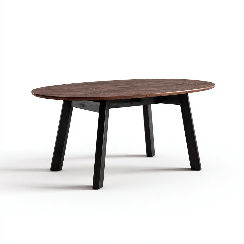 Tavolo da pranzo-legno massello-160x90x75 cm-marrone-nero-design moderno-Nestleia