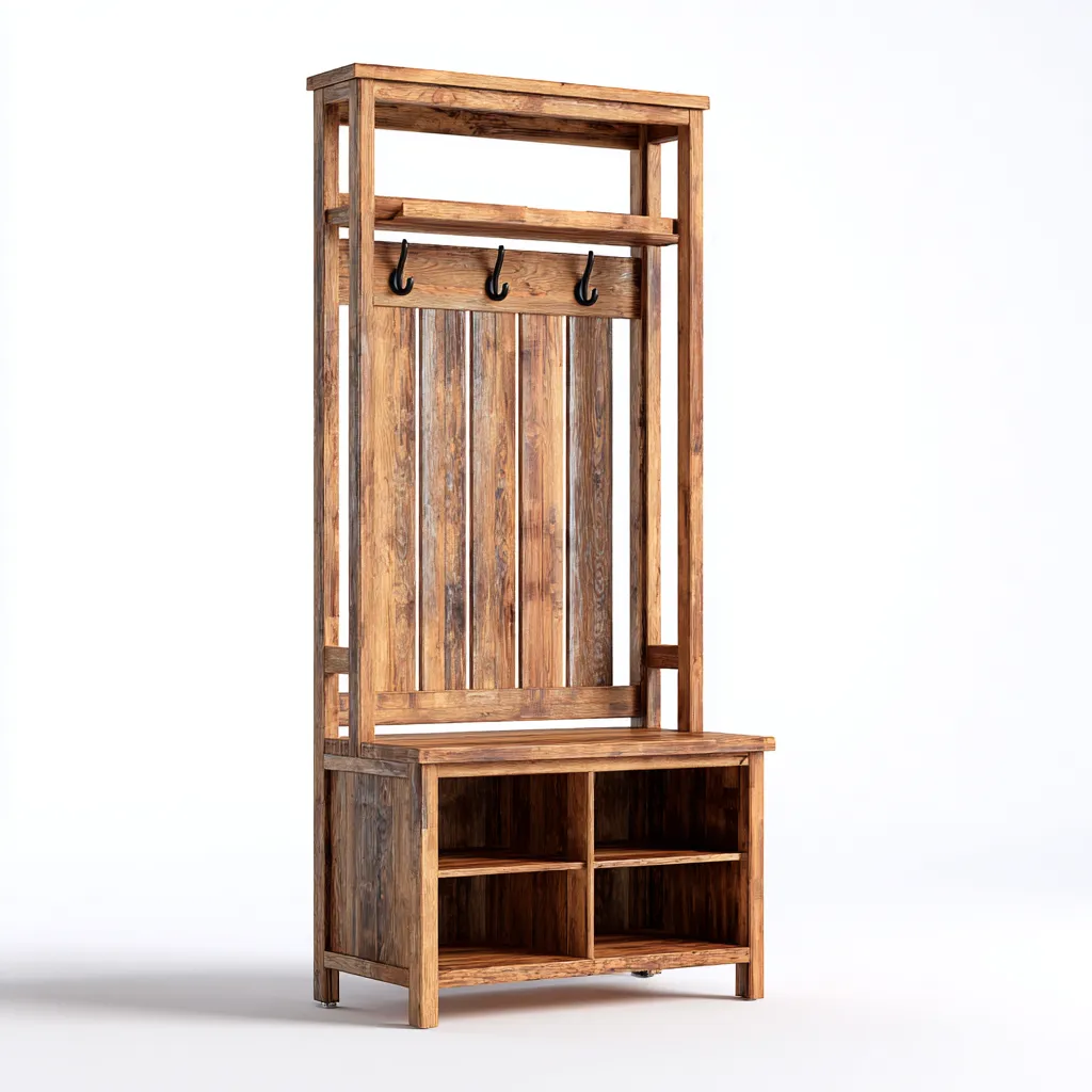 Attaccapanni-legno-100x40x180 cm-naturale-rustico-Nestleia