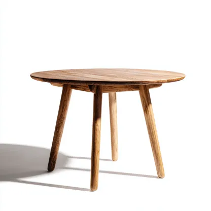 Tavolo da pranzo-legno massello rovere-120x120x75 cm-legno naturale-design moderno-Nestleia