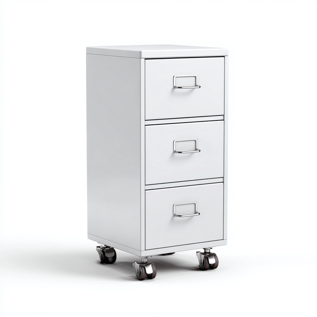 Armadio per ufficio-metallo-40x42x88 cm-bianco-design moderno-Nestleia