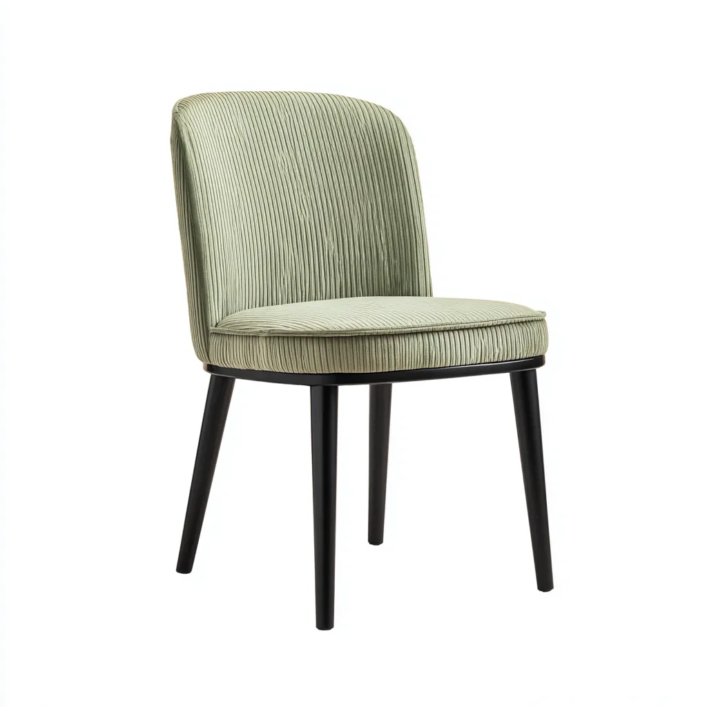 Sedia da pranzo-tessuto velluto-metallo-47x51x83 cm-verde salvia-design moderno-Nestleia